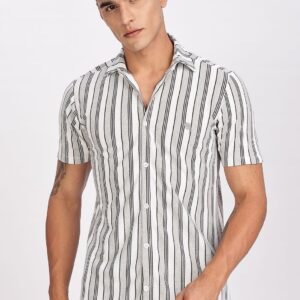 PR3 07||White stripes|| Half Sleeve Shirt