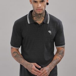 PR35 ||Charcoal||100% Cotton Polo T-Shirt
