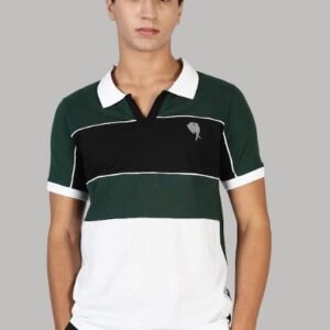 PR3 SS 005 || GREEN BLACK||100% Cotton Polo T-Shirt