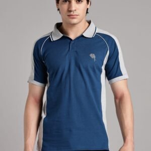 PR3 SS 003 ||Navy Melange||100% Cotton Polo T-Shirt