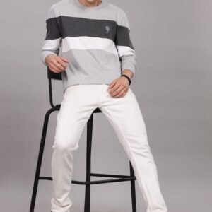 FS010 || GREY TRIO || Full Sleeve Round Neck T-Shirt