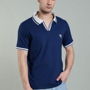 PR3 SS 007 || Navy||100% Cotton Polo T-Shirt