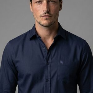 LS004 ||NAVY|| Full Sleeve Shirts || 100% Cotton