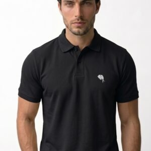 PR3 SS 008-C|| BLACK||100% Cotton Polo T-Shirt
