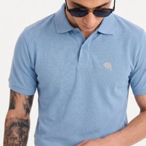PR3 SS 008-B||SKYBLUE||100% Cotton Polo T-Shirt